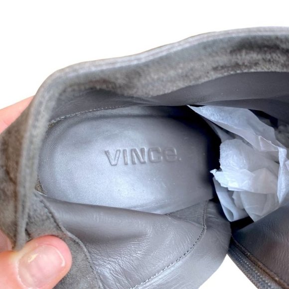 VINCE Chara Suede Ankle Booties in Graphite grey Pointed Toe Size: 8 - Picture 8 of 12